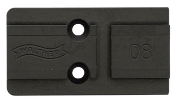 Walther Arms 5136211 Optic Plate  Black Steel Fits Walther PDP 2.0                                                                                                                                      