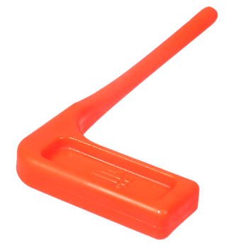 Leapers RBCSF06 Chamber Safety Flag Orange Polymer 3.50" Long 6 Pack                                                                                                                                    