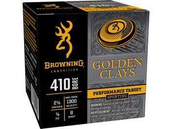Browning Ammo BGC418 Golden Clays 410Bore 2.50" 1/2oz 8Shot 25 Per Box/10 Case