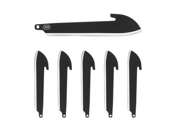 Outdoor Edge RRSF30K6C 3" Sheepsfoot Plain Black Oxide 420J2 SS Blade 6 Blades