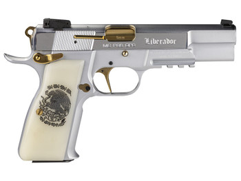 Girsan 391455 MCP 35 Liberador 9mm Luger, OPS with Accessory Rail, Gold Controls, Pearl Engraved Grips