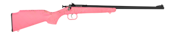 Crickett KSA2341 My First Rifle Gen2 22 LR 1rd 16.13" Blued Single Shot Barrel, Drilled & Tapped Receiver, Pink w/Gold Webbing Fixed Synthetic Stock                                                    