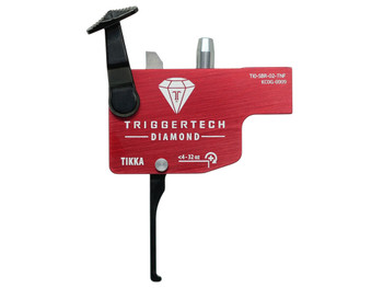 TriggerTech TI0SRB02TNF Diamond Black/Red Flat Lever Fits Tikka Right Hand