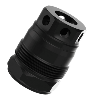 Liberty Precision Machine LPM-2011 Baby Bell Muzzle Brake Black Stainless Steel 1/2"x28 Threads 1.10" OAL                                                                                               