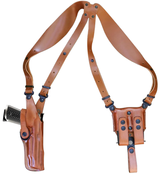1791 Gunleather NSS2.1CBRVR  Optic Ready Shoulder Vertical Brown Fits Glock 17 Right Hand                                                                                                               