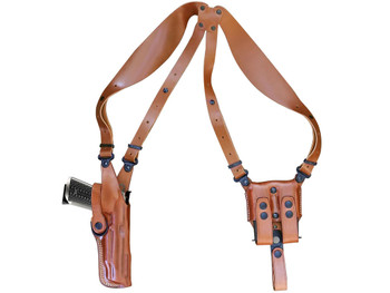 1791 Gunleather NSS2.1CBRVR Optic Ready Shoulder Vertical Brown Fits Glock 17 Right Hand
