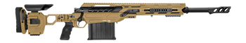 Cadex Inc CDX50DUAL50206BR20I2J5 CDX-50 Tremor 50 BMG 5+1 20.60" Black DLC Match Grade Threaded Barrel, Black DLC Aluminum Receiver w/Picatinny Rail, Adjustable Folding Hybrid Tan Stock, Black Polymer
