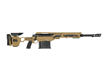 Cadex Inc CDX50DUAL50206BR20I2J5 CDX-50 Tremor 50 BMG 5+1 20.60" Black DLC Match Grade Threaded Barrel, Black DLC Aluminum Receiver w/Picatinny Rail, Adjustable Folding Hybrid Tan Stock, Black Polymer