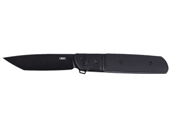 CRKT 5720K Bamboozled 3.31" Folding Tanto Plain Black Oxide D2 Steel Blade, Black G10/SS Handle