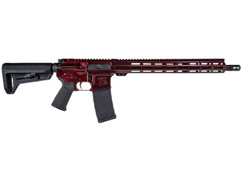 Shark Coast Tactical 300-040-1000-00 Blaze 5.56 NATO 30+1 16" Black Nitride Threaded Barrel, Red Blaze Cerakote Picatinny Rail Aluminum Receiver, Magpul SL-K Black Polymer Stock, Black Polymer Grip