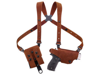 Galco CL2800R Classic Lite 2.0 Shoulder System Shoulder Size Fits Chest Up To 56" Natural Leather Fits Glock 43 Right Hand