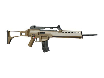 HK 81001321 G36 22 LR 20+1 18.13" Black Barrel w/Flash Suppressor, Flat Dark Earth Receiver w/Picatinny Rail, Flat Dark Earth Folding Synthetic Stock, Polymer Grip