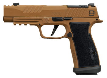 Sig Sauer 365AXGF9DH3 P365 DH3 AXG Compact 9mm Luger 21+1 3.70" Black DLC Barrel, Coyote Cerakote Stainless Steel Lightening Cut/Optic Ready/Serrated Slide, Coyote Cerakote AXG Grip Module, SIG-LOC Co