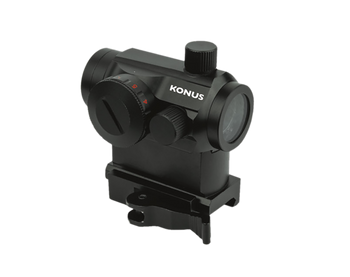 Konus  Pro Nuclear  Matte Black 1x22mm 3 MOA Red/Green Dot Reticle                                                                                                                                      