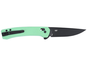 CRKT 7075B Q Compact 3.05" Folding Drop Point Plain Black Oxide 14C28N Steel Blade, Blue Textured GRN Handle