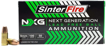 SinterFire Inc SF9100NXGLF9mm Luger 100gr 50 Per Box/20 Case                                                                                                                                            