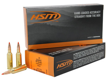 HSM 22ARC2N Varmint 22ARC 55gr V-Max 20 Per Box/25 Case