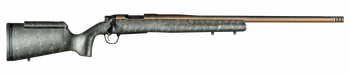 Christensen Arms 8010200601 Mesa Long Range 6.5 Creedmoor 4+1 16.25" Burnt Bronze Cerakote Threaded Barrel & Steel Drilled & Tapped Receiver, Green w/Black/Tan Webbing Adj Cheek Riser Polymer Stock   