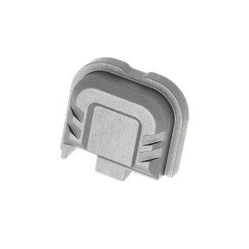 Tyrant CNC TDG43X48SPGREY Slide Cover Plate  Chevron Design Glock 43x/48 Grey Aluminum                                                                                                                  