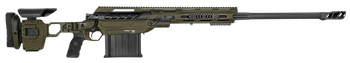 Cadex Inc CDX50DUAL5029BR40I2J5N CDX-50 Tremor 50 BMG 5+1 29" Black DLC Match Grade Threaded Barrel, Black DLC Aluminum Receiver w/Picatinny Rail, Adjustable Folding OD Green Stock, Black Polymer Grip