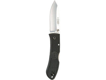 Ka-Bar 4062 Dozier Hunter 3" Folding Drop Point Plain AUS-8A SS Blade, Black Zytel Handle, Includes Pocket Clip