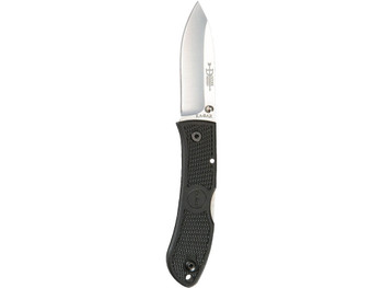 Ka-Bar 4062 Dozier Hunter 3" Folding Drop Point Plain AUS-8A SS Blade, Black Zytel Handle, Includes Pocket Clip