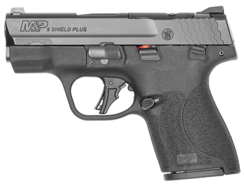 Smith & Wesson 14280 M&P9 Shield Plus Micro-Compact 9mm Luger 10+1 3.10" Black Armornite Stainless Steel Barrel & Optic Ready/Serrated Slide, Black Polymer Frame, Black Textured Grip                  