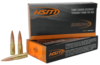 HSM 338ARC1N Subsonic 338ARC 300gr Hollow Point Boat Tail 20 Per Box/25 Case                                                                                                                            