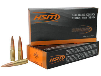 HSM 338ARC1N Subsonic 338ARC 300gr Hollow Point Boat Tail 20 Per Box/25 Case