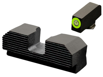 XS Sights GLM017P4G Minimalist Night Sight Set Green Tritium Front/Black Oxide Frame Compatible w/Glock