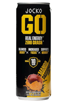 Jocko Fuel 29046 Mango Passionfruit Energy Drinks 12oz 12Pack                                                                                                                                           