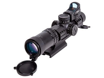 Firefield FF13071K RapidStrike Kit Matte Black 1-4x24mm, 30mm Tube 5 MOA Illuminated Black/Green/Red Circle Dot Reticle