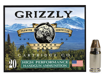Grizzly Ammo GC357S2 357Sig 90gr Jacketed Hollow Point 20 Per Box/10 Case