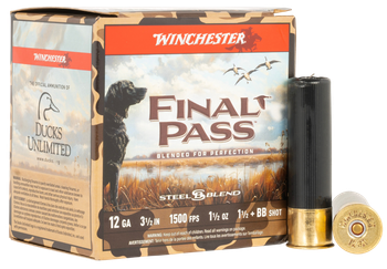 Winchester Ammo FP12LBB15 Final Pass  12Gauge 3.50" 1 1/2oz BB/1.5Shot 25 Per Box/10 Case                                                                                                               