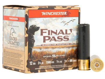 Winchester Ammo FP12LBB15 Final Pass 12Gauge 3.50" 1 1/2oz BB/1.5Shot 25 Per Box/10 Case