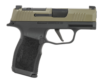 Sig Sauer 365X9GXR3P P365X  Micro-Compact 9mm Luger 12+1 3.10" Black Moss Green Stainless Steel Optic Ready/Serrated Slide, Black Stainless Steel Frame w/Accessory Rail, Textured Grip, RMSc Footprint 
