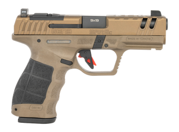Sarsilmaz SAR9CG3BR10 SAR9 Gen3 Compact 9mm Luger 10+1 4.10" Black Barrel, Bronze Steel Optic Cut/Serrated Slide, Bronze Polymer Frame w/Picatinny Rail, Textured Grip, RMSc Footprint                  