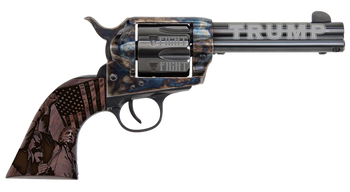Traditions SAT73002FT 1873 Trump-Fight 45 Long Colt 6 Shot 4.75" Blued "Trump" w/Engraved Barrel, "Fight" Engraved Cylinder, Color Case Hardened Steel Frame, Walnut w/Trump Design Grip, Exposed Hammer