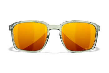 Wiley X AC6ALF04 Alfa  M/L Bronze Mirror Lens Polycarbonate Gloss Crystal Light Olive Frame                                                                                                             