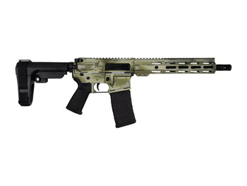 Shark Coast Tactical SCC07107ANOD-P Anime-15 5.56 NATO 30+1 10.50" Black Nitride Threaded Barrel, Aluminum Receiver w/Picatinny Rail, M-LOK Handguard, Polymer SB Tactical SBA3 Brace, Magpul MOE Grip