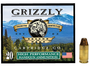 Grizzly Ammo GC38A1 380ACP+P 90gr Jacketed Hollow Point 20 Per Box/10 Case