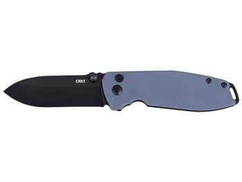 CRKT 2495G SQUID XM 2.95" Folding Plain Black Oxide D2 Steel Blade, Gray G10 Handle