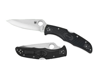Spyderco C10PBK Endura 4 Lightweight 3.80" Folding Drop Point Plain VG-10 SS Blade/Black Textured FRN Handle Includes Pocket Clip