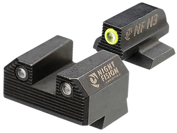 Night Fision CNK029187250YGZG Mete SF Stealth Yellow Tritium Rear Black Frame Fits Canik