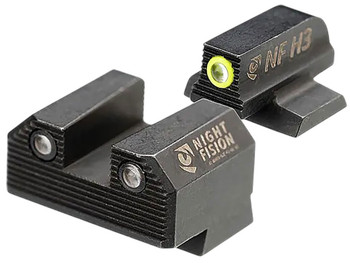 Night Fision CNK029187250YGZG Mete SF Stealth Yellow Tritium Rear Black Frame Fits Canik