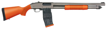 Mossberg 50220 590M  12 Gauge 10+1 18.50" Tungsten Gray Cerakote Barrel & Steel Drilled & Tapped Receiver, Magpul SGA Safety Orange Synthetic Stock                                                     