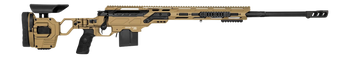Cadex Inc CDX30LITE30824BR20I2F1 CDX-30 Lite 308 Win 10+1 24" Black DLC Fluted Threaded Barrel, Hybrid Tan Cerakote Receiver w/Picatinny Rail, M-LOK Handguard, Adjustable Folding Hybrid Tan Buttstock,