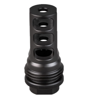SilencerCo AC4766 ASR Muzzle Brake Black Nitride 9/16x24 RH Threads 9mm                                                                                                                                 