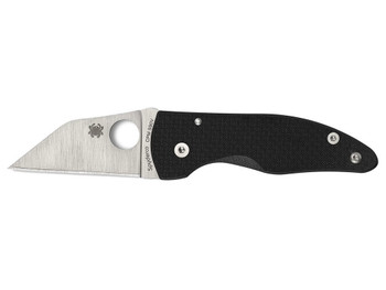 Spyderco C264CFP MicroJimbo 2.45" Folding Wharncliffe Plain Satin CPM S90V Blade, Black Textured Carbon Fiber Handle