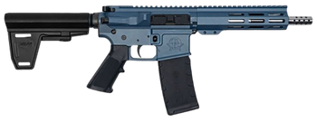 Great Lakes Firearms GL15223SSPBBLU AR-15  223 Wylde 30+1 7.50" Black Nitride Threaded Barrel, M-LOK Handguard, Blue Titanium Cerakote Aluminum Receiver w/Picatinny Rail, Black Polymer Mil-Spec Grip  